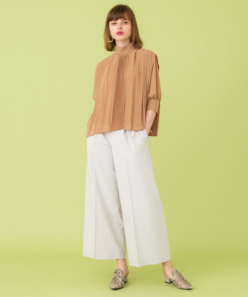 UNITED TOKYO（ユナイテッドトウキョウ）の「ウォッシャブルワイドパンツ（その他パンツ・レディース・ブラック/パープル/アイボリー/ブルー・1/2/3）」の14枚目の写真