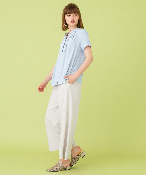 UNITED TOKYO（ユナイテッドトウキョウ）の「ウォッシャブルワイドパンツ（その他パンツ・レディース・ブラック/パープル/アイボリー/ブルー・1/2/3）」の10枚目の写真