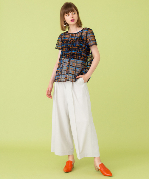 UNITED TOKYO（ユナイテッドトウキョウ）の「ウォッシャブルワイドパンツ（その他パンツ・レディース・ブラック/パープル/アイボリー/ブルー・1/2/3）」の12枚目の写真