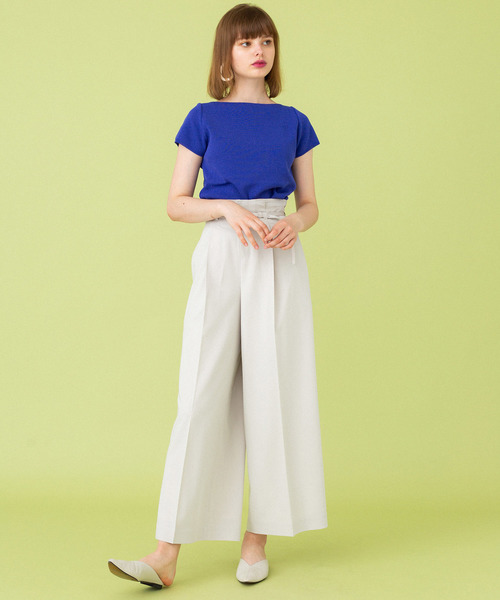 UNITED TOKYO（ユナイテッドトウキョウ）の「ウォッシャブルワイドパンツ（その他パンツ・レディース・ブラック/パープル/アイボリー/ブルー・1/2/3）」の16枚目の写真