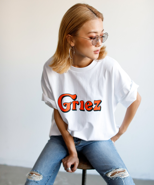 GRIEZ（グリーズ）の「GRIEZ　ビックロゴプリントＴシャツ（Tシャツ/カットソー・メンズ・ホワイト/ブラック・MEDIUM/LARGE）」の2枚目の写真