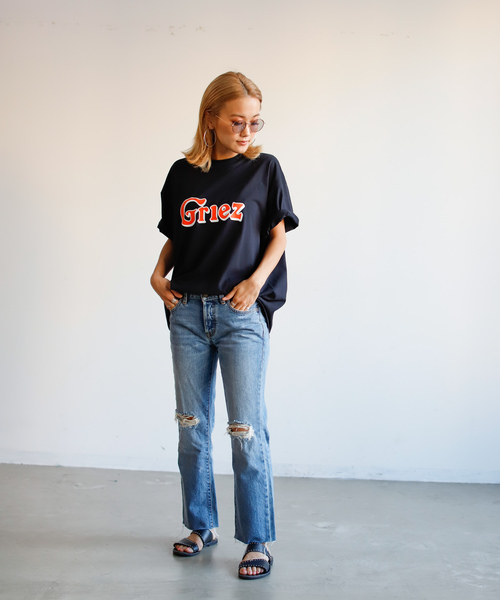 GRIEZ（グリーズ）の「GRIEZ　ビックロゴプリントＴシャツ（Tシャツ/カットソー・メンズ・ホワイト/ブラック・MEDIUM/LARGE）」の22枚目の写真