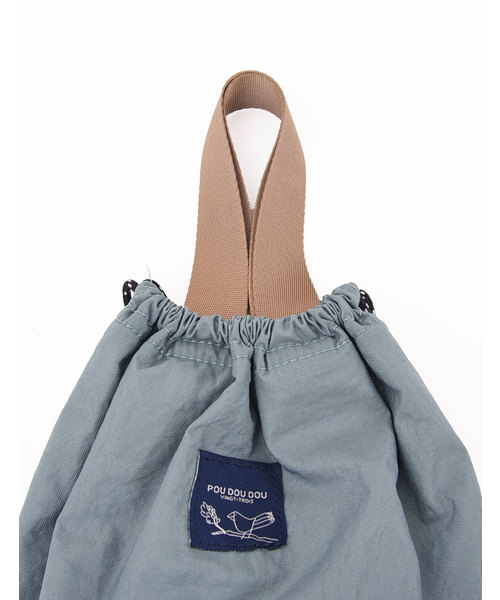 POU DOU DOU（プードゥドゥ）の「コットンナイロン巾着ポシェット（ショルダーバッグ・レディース・ブラック/オレンジ/ブルー・8）」の13枚目の写真