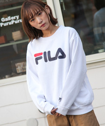 【FILA】 デカ ロゴ プリント 裏起毛 スウェット トレーナー