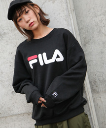【FILA】 デカ ロゴ プリント 裏起毛 スウェット トレーナー