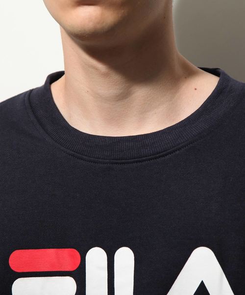 FILA(フィラ)の「【FILA】 デカ ロゴ プリント 裏起毛 スウェット トレーナー(スウェット・レディース・ネイビー/杢グレー/ホワイト/ブラック/カーキ/カーキ系/ブルーグレー・LARGE/X-LARGE/MEDIUM)」の17枚目の写真