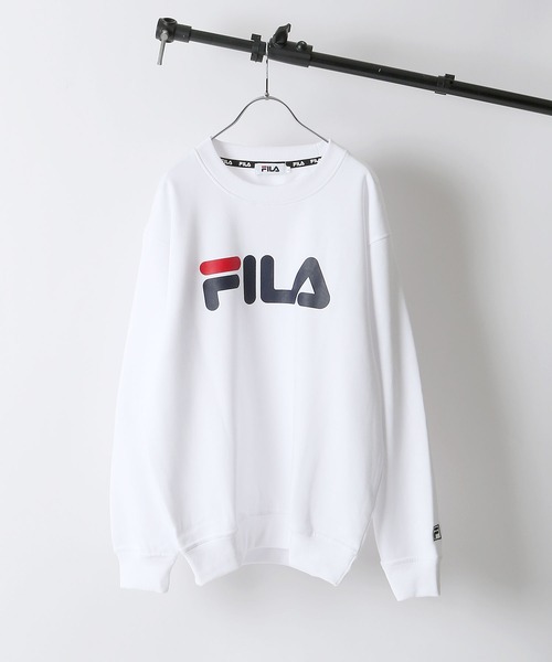 セール】【FILA】 デカ ロゴ プリント 裏起毛 スウェット