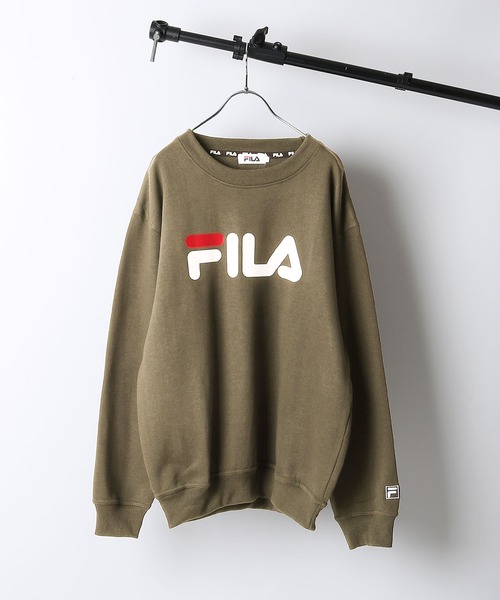 セール】【FILA】 デカ ロゴ プリント 裏起毛 スウェット