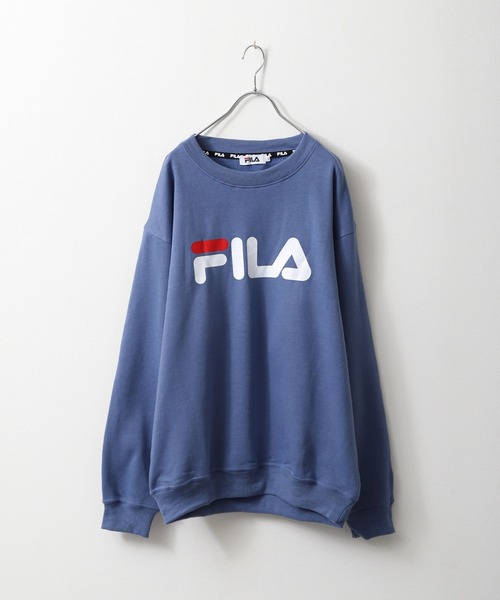 セール】【FILA】 デカ ロゴ プリント 裏起毛 スウェット