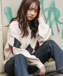 apres jour | アーガイルニットプルオーバー【ZOZOTOWN限定アイテム】(ニット/セーター)