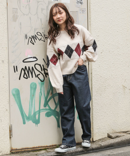 apres jour（アプレジュール）の「アーガイルニットプルオーバー【ZOZOTOWN限定アイテム】（ニット/セーター・レディース・アイボリー/ボルドー/モカ/ライトベージュ・フリー）」の20枚目の写真