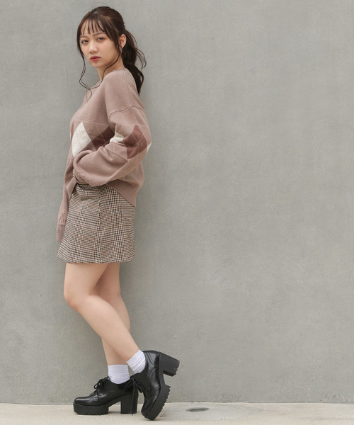 apres jour（アプレジュール）の「アーガイルニットプルオーバー【ZOZOTOWN限定アイテム】（ニット/セーター・レディース・アイボリー/ボルドー/モカ/ライトベージュ・フリー）」の13枚目の写真