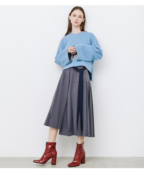 LE CIEL BLEU（ルシェルブルー）の「Pleated Wrap Effect Skirt