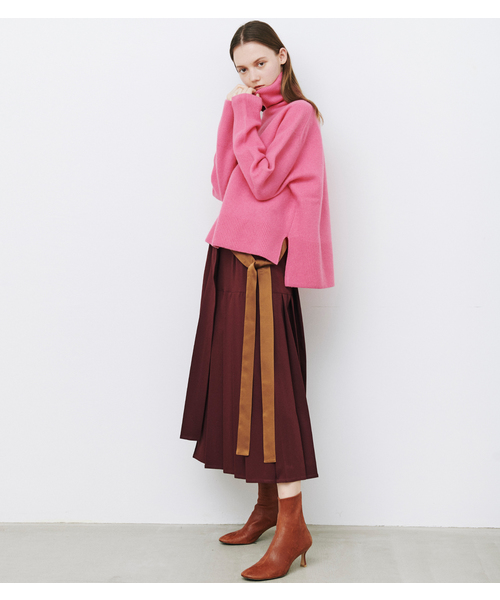 LE CIEL BLEU（ルシェルブルー）の「Pleated Wrap Effect Skirt