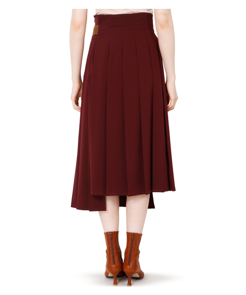 LE CIEL BLEU（ルシェルブルー）の「Pleated Wrap Effect Skirt