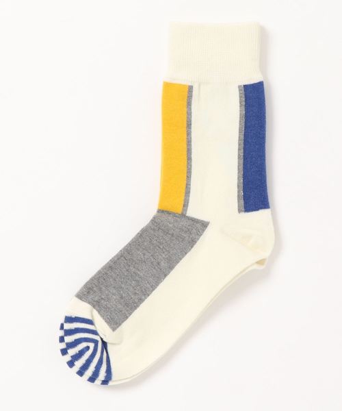 Fun & Daily（ファンアンドデイリー）の「F&D : By Color Sox（ソックス/靴下・メンズ・ブルー/レッド/ホワイト・FREE）」の2枚目の写真