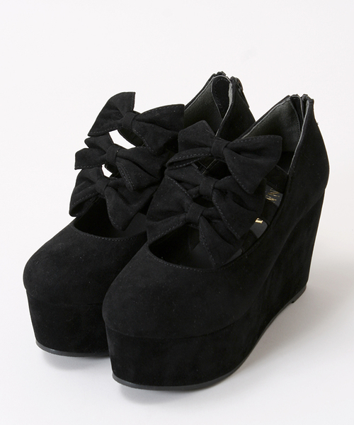 WEGO（ウィゴー）の「WEGO/リボンパンプス（パンプス・レディース・ブラック/レッド・LARGE/MEDIUM）」の3枚目の写真