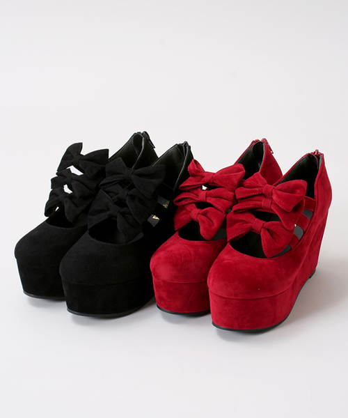 WEGO（ウィゴー）の「WEGO/リボンパンプス（パンプス・レディース・ブラック/レッド・LARGE/MEDIUM）」の9枚目の写真