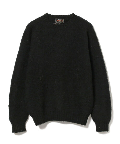 BEAMS PLUS（ビームスプラス）の「BEAMS PLUS / シェットランドニット（ニット/セーター・メンズ・ロイヤルブルー/イエロー系その他/シルバー/ホワイト/オフホワイト/ブラック系その他/チャコールグレー/ブラウン系その他/ダークブラウン/レッド系その他/レッド/ワイン/オレンジ系その他/その他1/オレンジ/その他2/ミント/グリーン系その他/ダークグリーン/ブルー系その他/その他3/その他4/インディゴブルー/ネイビー/その他5/その他6/ブラック/その他8/その他9/イエロー/グリーン/その他15・X-SMALL/SMALL/MEDIUM/LARGE/X-LARGE/XX-LARGE）」の4枚目の写真