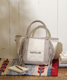 BAYFLOW | フェイクスウェードフリンジロゴトートM(トートバッグ)