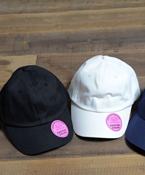 FRUIT OF THE LOOM(フルーツオブザルーム)の「【FRUIT OF THE LOOM】PLAIN LOW CAP/キャップ(キャップ・メンズ・ホワイト/ブラック/ベージュ/パープル/ネイビー/ブラウン/グレー/レッド・FREE)」の2枚目の写真