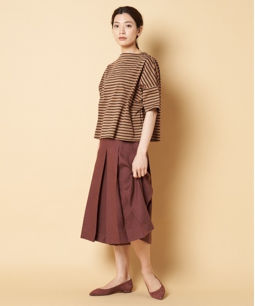 Traditional Weatherwear(トラディショナルウェザーウェア)の「Traditional Weatherwear: BIG MARINE BOATNECK SHIRT S/S(Tシャツ/カットソー・レディース・ベージュ/グリーン/ホワイト/ブルー/ピンク系その他・S)」の10枚目の写真
