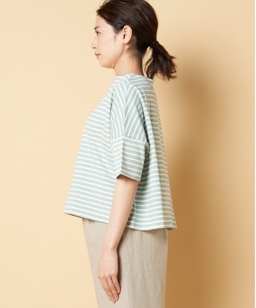 Traditional Weatherwear(トラディショナルウェザーウェア)の「Traditional Weatherwear: BIG MARINE BOATNECK SHIRT S/S(Tシャツ/カットソー・レディース・ベージュ/グリーン/ホワイト/ブルー/ピンク系その他・S)」の15枚目の写真