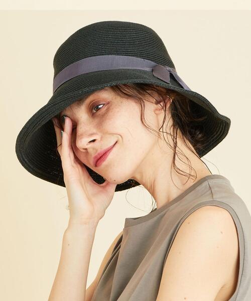 BEAUTY&YOUTH UNITED ARROWS（ビューティーアンドユースユナイテッドアローズ）の「BY∴ ペーパーホールドリボンハット о（ハット・レディース・ブラック/ブラウン/ベージュ・FREE）」の8枚目の写真