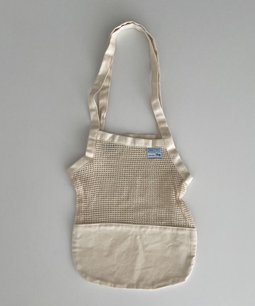 CANAL JEAN(キャナルジーン)の「DULTON COTTON HALF MESH BAG コットンハーフメッシュバッグS(トートバッグ・レディース・アイボリー/グリーン/イエロー/グレー・SMALL)」の13枚目の写真