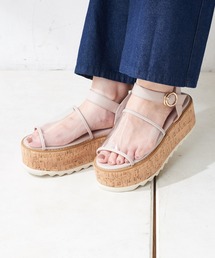 one after another NICE CLAUP | 厚底フラットコルクサンダル(サンダル)