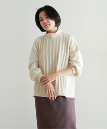 NOMBRE IMPAIR | ケーブルコンビ裏毛 タートルプルオーバー(Tシャツ/カットソー)