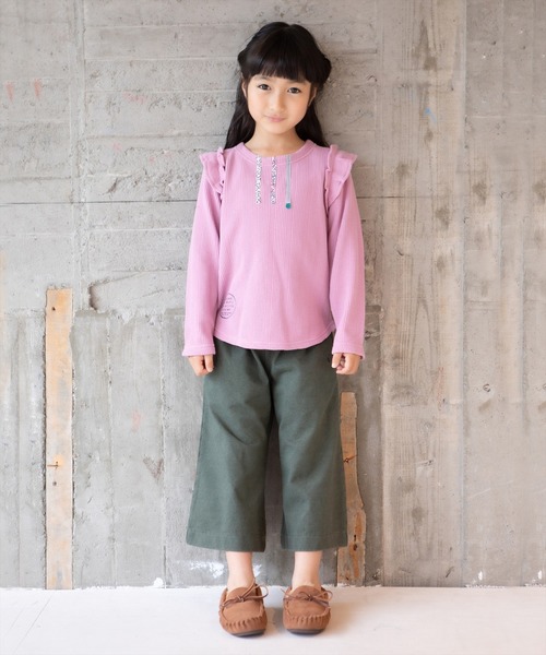 RAGMART（ラグマート）の「ニットデニムキュロット（デニムパンツ・キッズ・カーキ/ネイビー・90cm/80ｃｍ）」の6枚目の写真