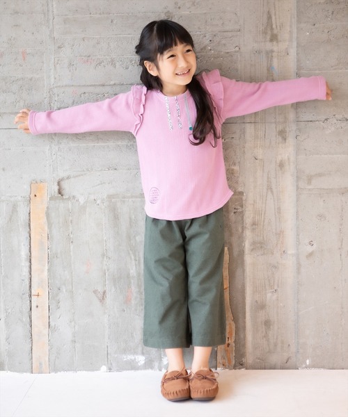 RAGMART（ラグマート）の「ニットデニムキュロット（デニムパンツ・キッズ・カーキ/ネイビー・90cm/80ｃｍ）」の5枚目の写真