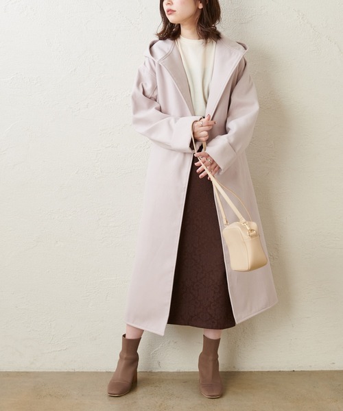 natural couture(ナチュラルクチュール)の「フードロングコート(その他アウター・レディース・ベージュ/ブラウン/ピンク/グレイッシュベージュ・FREE)」の19枚目の写真