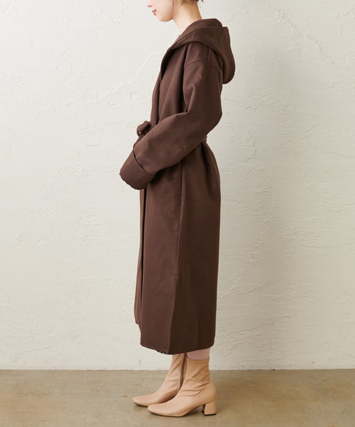 natural couture(ナチュラルクチュール)の「フードロングコート(その他アウター・レディース・ベージュ/ブラウン/ピンク/グレイッシュベージュ・FREE)」の16枚目の写真