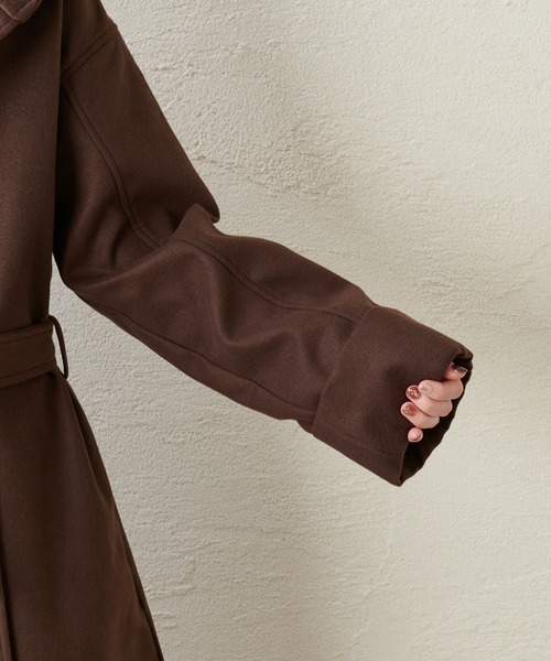 natural couture(ナチュラルクチュール)の「フードロングコート(その他アウター・レディース・ベージュ/ブラウン/ピンク/グレイッシュベージュ・FREE)」の12枚目の写真