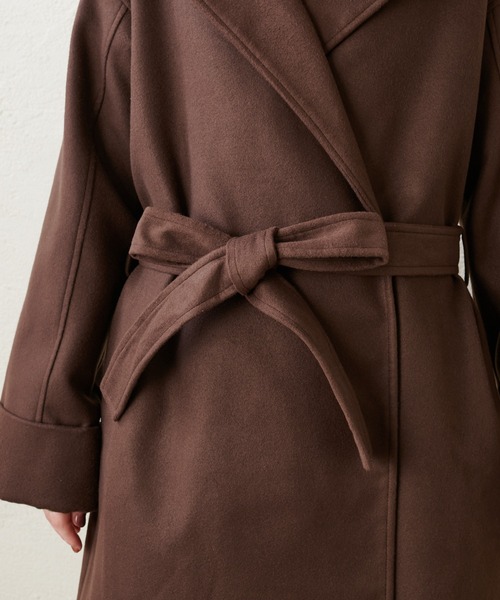 natural couture(ナチュラルクチュール)の「フードロングコート(その他アウター・レディース・ベージュ/ブラウン/ピンク/グレイッシュベージュ・FREE)」の13枚目の写真