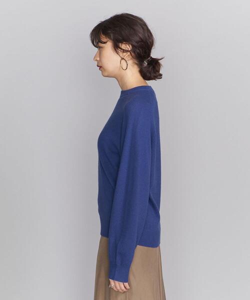 H BEAUTY＆YOUTH エイチ BIG KNIT PULLOVER ウールカシミヤ オーバーサイズクルーネックニット 1613-104-3273 Free ブルー セーター H BEAUTY&YOUTH エイチ ビューティーアンドユース BIG KNIT