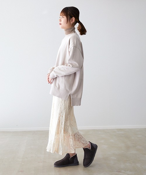 JELLY BEANS(ジェリービーンズ)の「ムートンスリッポンシューズ(214-134)JELLY BEANS(ジェリービーンズ)(ブーツ・レディース・ブラック/ブラウン/アイボリー/ダークグレー/キャメル・LL/S/M/L)」の19枚目の写真
