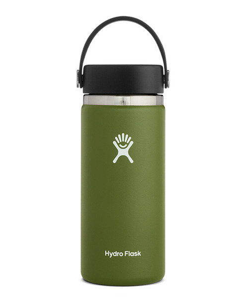 HYDRO FLASK（ハイドロフラスク）の「Hydro Flask/ハイドロフラスク ステンレスボトル ハイドレーション ワイドマウス 16oz 473ml 5089022（水筒・メンズ・ホワイト/ブラック/グレー/オリーブ/コバルトブルー/コーラルピンク/スカイブルー/ミント/クリアブルー/クリアグリーン/レモンイエロー/ピンク/ダークオレンジ/アクア/ライラック/スモーキーグリーン系/スモークピンク/インディゴブルー/ベージュ/アーミー/ブルー/シャーベット・FREE）」の6枚目の写真