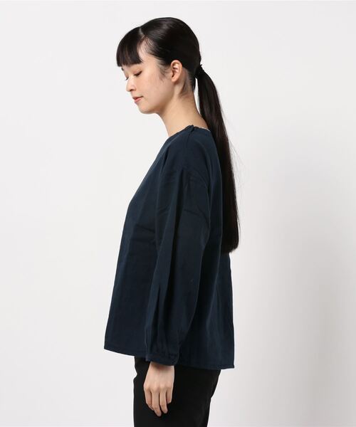 新品★SM2サマンサモスモス★ネイビーリネンヘリンボーンWボタンルーズジャケット★春にぴったり♪ Samansa Mos2（サマンサ モスモス）の「リネン混ヘリンボン衿レースＴ