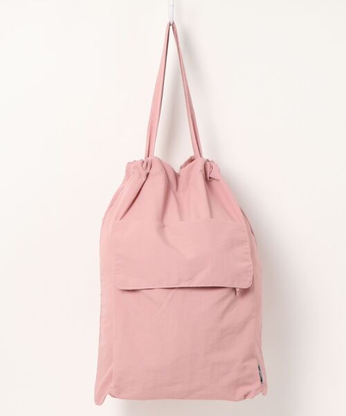 KOBE LETTUCE（コウベレタス）の「撥水加工折り畳みビッグポケットトートバッグ（トートバッグ・レディース・ブラック/グレイッシュベージュ/ピンク/ミント・FREE）」の15枚目の写真