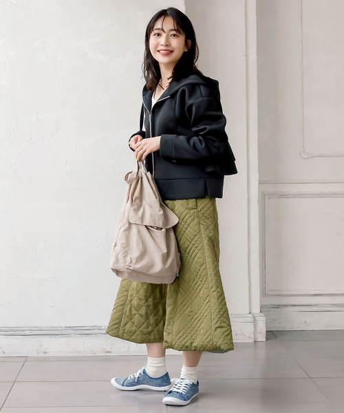 KOBE LETTUCE（コウベレタス）の「撥水加工折り畳みビッグポケットトートバッグ（トートバッグ・レディース・ブラック/グレイッシュベージュ/ピンク/ミント・FREE）」の9枚目の写真