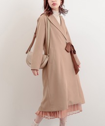 【WEB限定カラー有り】春めきガーリーチェスターコート