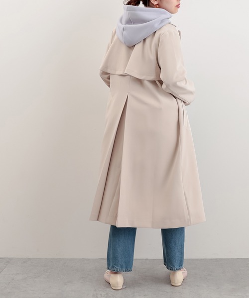 natural couture（ナチュラルクチュール）の「【WEB限定カラー有り】春めきガーリーチェスターコート（チェスターコート・レディース・サックスブルー/ラベンダー/キャメル/ベージュ・FREE）」の11枚目の写真