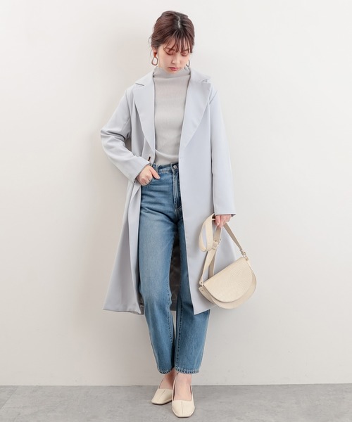 natural couture（ナチュラルクチュール）の「【WEB限定カラー有り】春めきガーリーチェスターコート（チェスターコート・レディース・サックスブルー/ラベンダー/キャメル/ベージュ・FREE）」の16枚目の写真