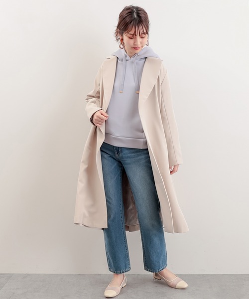 natural couture（ナチュラルクチュール）の「【WEB限定カラー有り】春めきガーリーチェスターコート（チェスターコート・レディース・サックスブルー/ラベンダー/キャメル/ベージュ・FREE）」の10枚目の写真