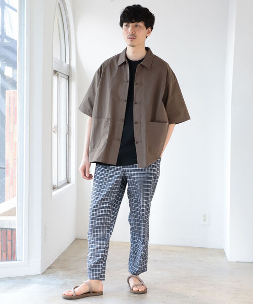 UNIVERSAL OVERALL(ユニバーサルオーバーオール)の「UNIVERSAL OVERALL × B:MING by BEAMS / 別注 チャイナ シャツ(シャツ/ブラウス・メンズ・ブラック/ベージュ/ダークブラウン・SMALL/LARGE/MEDIUM)」の12枚目の写真