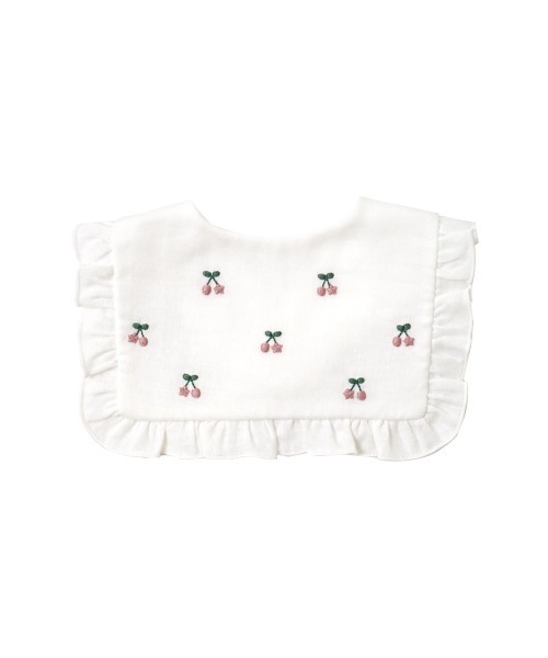 10mois（ディモワ）の「10mois チェリースタイ（スタイ/よだれかけ・キッズ・ホワイト/ベージュ・ONE SIZE）」の14枚目の写真