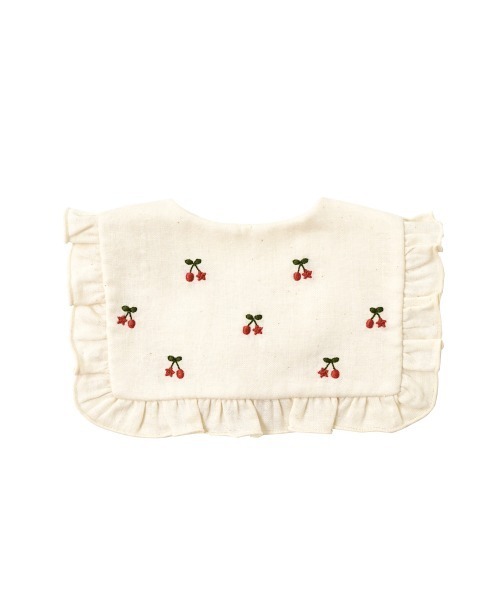 10mois（ディモワ）の「10mois チェリースタイ（スタイ/よだれかけ・キッズ・ホワイト/ベージュ・ONE SIZE）」の15枚目の写真